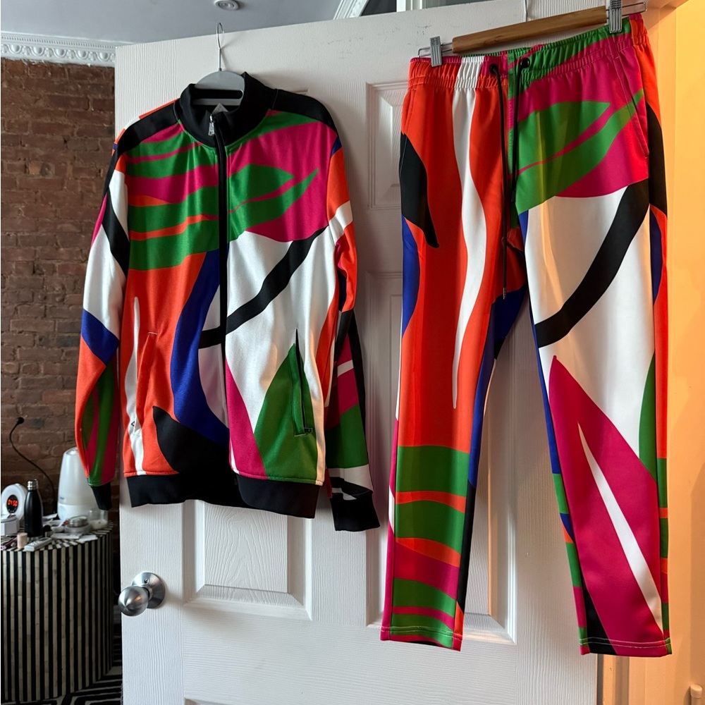 Dressed In Joy - Colorful Abstract Track Suit